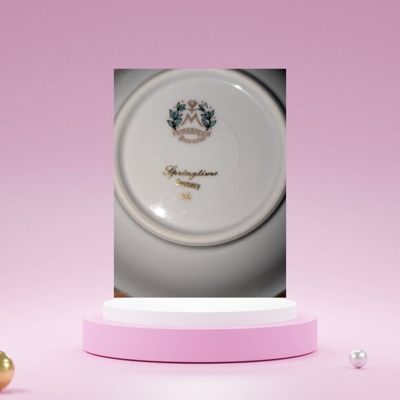 Mitterteich 1949-1960 Vintage 5 1/8" Springtime Ice Cream Dessert Bowl Set - Picture 4 of 4